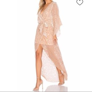 Winston White FLORENTINA DRESS Maxi Dress Champange Tan Size XS Revolve